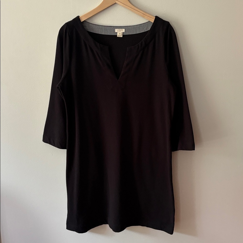 J Crew Knit Tunic Dress Black Size Medium